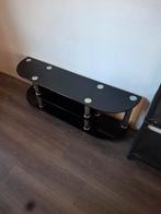 Glazen TV Meubel, Huis en Inrichting, Kasten | Televisiemeubels, Ophalen, Gebruikt, 100 tot 150 cm, Glas