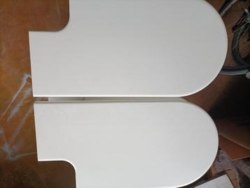 2x gebroken wit hoge auping achterwand kastje+losse deurtjes beschikbaar voor biedingen