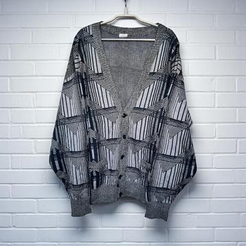 Vintage Vest Maat M Donkerblauw Grijs Gebreid Retro beschikbaar voor biedingen