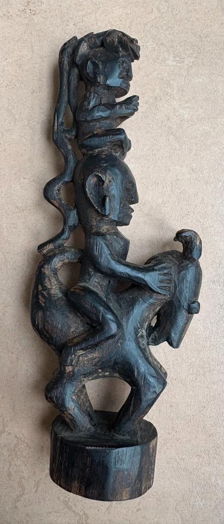 Fraai houten Batak beeldje, Sumatra, Indonesië, Antiek en Kunst, Kunst | Niet-Westerse kunst, Ophalen of Verzenden