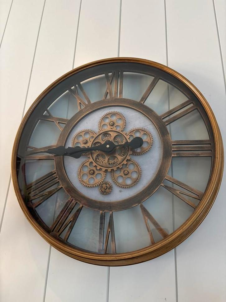 Grote Wandklok - 52cm - Werkt op Batterijen, Huis en Inrichting, Woonaccessoires | Klokken, Gebruikt, Wandklok, Analoog, Ophalen