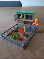 Playmobil Konijnenhok met buitenren - 6140 COMPLEET, Ophalen of Verzenden, Zo goed als nieuw, Complete set