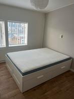 Ikea brimnes bed met lades - 140x200, Huis en Inrichting, Slaapkamer | Bedden, Gebruikt, Wit, Tweepersoons, 200 cm