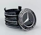 Set naafdoppen 75 mm Mercedes (4 stuks) nieuw zwart, Ophalen of Verzenden, Nieuw
