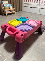 Bouwtafel roze met zak blokken, Kinderen en Baby's, Speelgoed | Speeltafels, Ophalen, Zo goed als nieuw