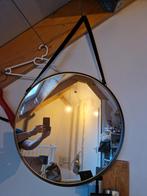 Grote ronde spiegel, Ophalen, 100 tot 150 cm, Rond, Zo goed als nieuw