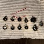 11 vintage zilveren kerstballen / kerst ornamenten, Diversen, Kerst, Ophalen of Verzenden, Gebruikt