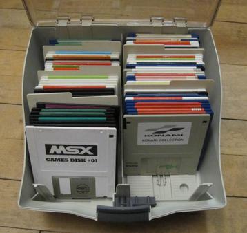 Diskette Box met 70  Msx Diskettes met spellen beschikbaar voor biedingen