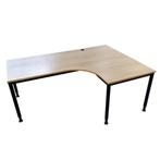 Hoekbureau Zwart Licht Eiken B200/80xD140/80 Rechts