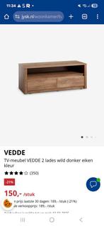 VEDDE TV Meubel , nieuw in doos- Stijlvol en praktisch!., 100 tot 150 cm, Eikenhout, Ophalen of Verzenden, Zo goed als nieuw