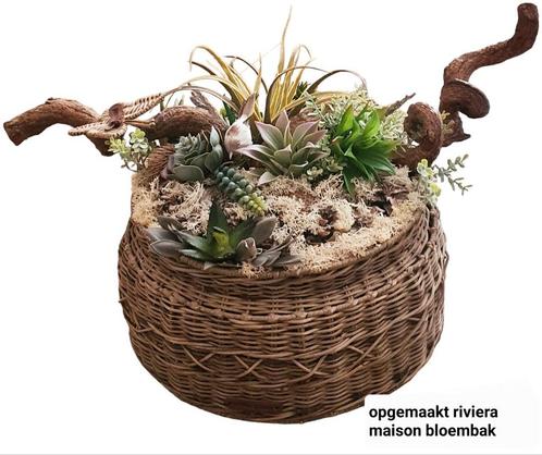 Opgemaakte riviera maison bloembak, Huis en Inrichting, Woonaccessoires | Overige, Ophalen