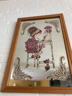 Vintage spiegel sarah Kay, Ophalen of Verzenden, Rechthoekig, Minder dan 50 cm