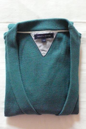 Mooi zachtgroen vest met knopen, Tommy Hilfiger, maat: 158 beschikbaar voor biedingen