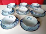 8 soepkommen met schotels Rorstrand Ostindia East Indies, Ophalen of Verzenden, Zo goed als nieuw, Kom(men), Overige stijlen
