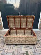 GROTE mand-rotan mand -hutkoffer-kerstdeco/etalage, Ophalen, Mand, Zo goed als nieuw, Riet