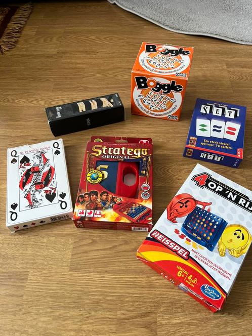 Spellen pakket | oa Set, Stratego en 4 op een rij, Hobby en Vrije tijd, Gezelschapsspellen | Overige, Gebruikt, Ophalen of Verzenden