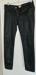 H&M Hennes en Mauritz skinny coated jeans 40 zwart mid waist, Kleding | Dames, H&M, Verzenden, Zwart, Zo goed als nieuw