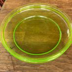 Groene sierschaal, Ophalen of Verzenden, Zo goed als nieuw, Rond, Glas