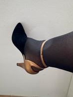 Suède pumps maat 39, zwart met goud, Kleding | Dames, Schoenen, Ophalen of Verzenden, Zo goed als nieuw, Zwart