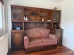 Art Deco wand boekenkast bank met kastjes coromandel Zijfers, Antiek en Kunst, Ophalen