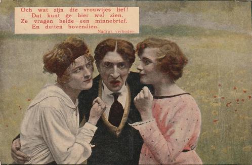 MEISJE ONDEUGEND SPOT UIT 1927 ZEER MOOIE KAART KH223, Verzamelen, Ansichtkaarten | Themakaarten, Gelopen, 1920 tot 1940, Overige thema's