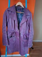 Paarse leren jas, Maat 38/40 (M), Paars, Ophalen of Verzenden, Gedragen