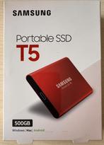 Samsung Portable SSD T5 500GB Rood, Computers en Software, Harde schijven, SSD, Nieuw, Ophalen of Verzenden, Samsung