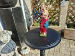 antiek beeld  maria in rood blauw geklede gewaad met baby, Antiek en Kunst, Antiek | Religie, Ophalen of Verzenden