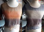2 Leuke vintage tops oranje en blauw. 2 voor 6,00 M 36, Overige kleuren, Ophalen of Verzenden, Zo goed als nieuw, New Time Paris