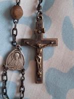 Antieke rozenkrans met houten kralen, Verzamelen, Verzenden, Gebruikt, Overige typen, Christendom | Katholiek