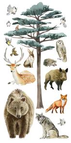 Bosdieren muurstickers XXL Beer, 90x180 cm, Muurdeco4kids, Verzenden, Nieuw, Wanddecoratie