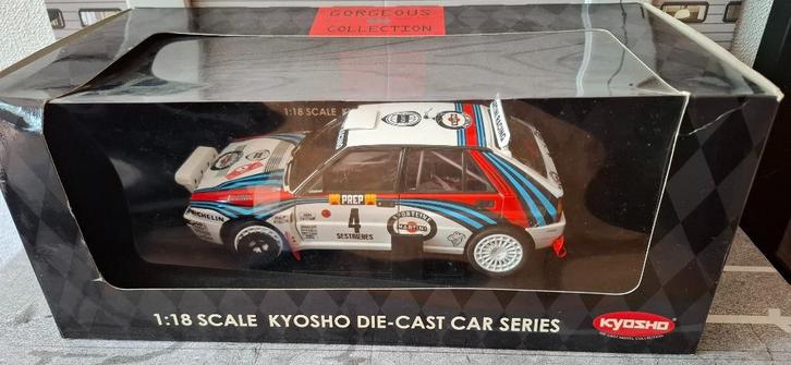 1.18  lancia delta hf integrale 92 monte carlo, Hobby en Vrije tijd, Modelauto's | 1:18, Zo goed als nieuw, Auto, Kyosho, Ophalen of Verzenden