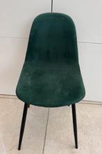 6x groene velourse eetkamerstoelen velvet 6 voor 35,-!, Huis en Inrichting, Stoelen, Ophalen, Overige materialen, Gebruikt, Overige kleuren