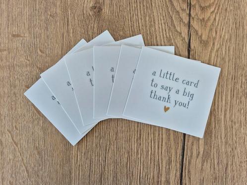 Set bedankkaartjes, Diversen, Papierwaren, Nieuw, Ophalen of Verzenden