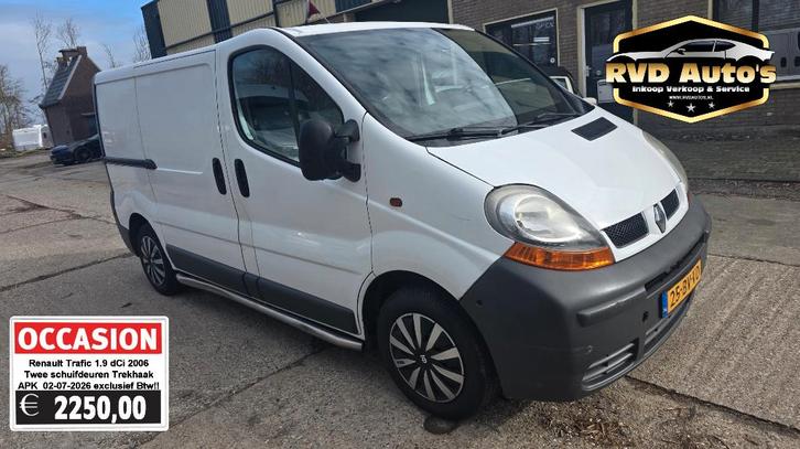 Renault Traffic 1.9 dCi 2006 2 schuifdeuren APK 07-26, Auto's, Bestelauto's, Bedrijf, ABS, Airbags, Alarm, Boordcomputer, Centrale vergrendeling