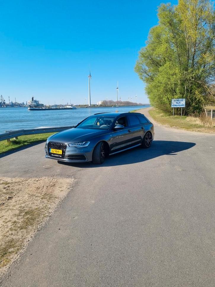 Audi a6 op luchtvering zwart hemel 20inch, Auto's, Audi, Particulier, Achteruitrijcamera, Airbags, Airconditioning, Alarm, Apple Carplay