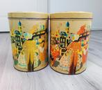 2 blikken met nostalgische afbeeldingen, Verzamelen, Blikken, Ophalen of Verzenden, Gebruikt, Overige, Overige merken