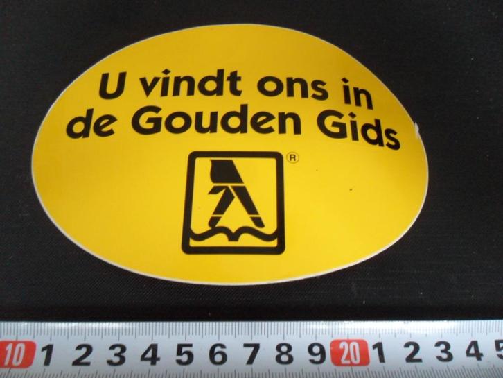 sticker u vindt ons in de gouden gids, Verzamelen, Stickers, Zo goed als nieuw, Ophalen