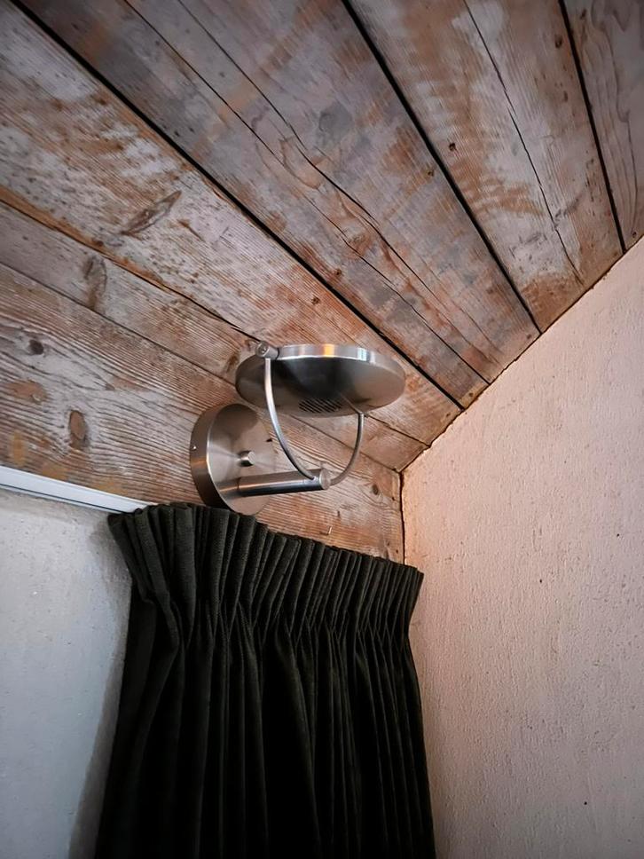 6 dezelfde Rvs wandlampen, Huis en Inrichting, Lampen | Wandlampen, Zo goed als nieuw, Ophalen of Verzenden