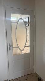 Witte binnendeur met glas - 83x199cm, Doe-het-zelf en Verbouw, Deuren en Horren, Ophalen, Gebruikt, 80 tot 100 cm, Binnendeur