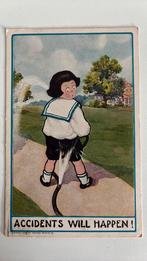 Humor. Ongelukjes kunnen gebeuren. Waterstraal.1912, Ophalen of Verzenden, Voor 1920, Overige thema's