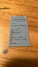 Treinkaartje Feyenoord Express, Verzamelen, Spoorwegen en Tramwegen, Ophalen of Verzenden, Zo goed als nieuw, Tram, Boek of Tijdschrift