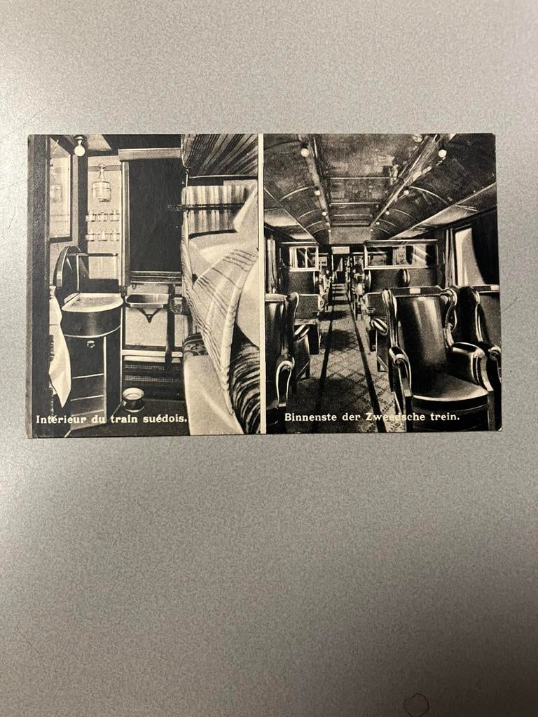 Expositie Brussel 1935 train Suedois interieur, Ophalen of Verzenden, 1920 tot 1940, Brussel (Gewest)