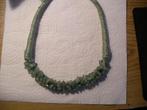 Een mooie Oude ketting met Groene Aventurijn edelsteen Split, Verzenden, Overige materialen, Ketting, Met edelsteen