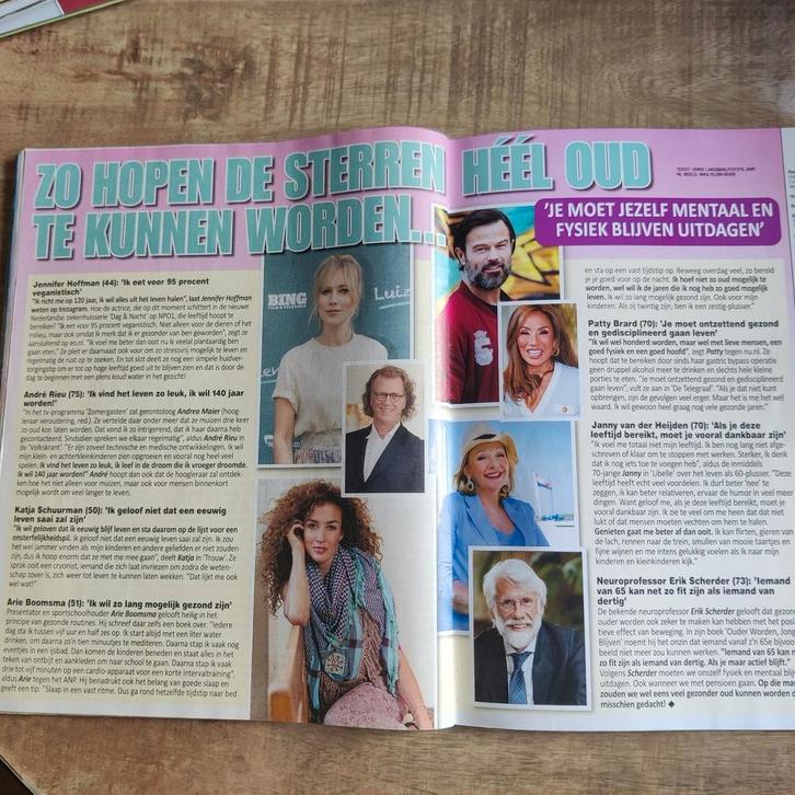 Zo hopen de sterren heel oud te kunnen worden oa Patty Brard, Verzamelen, Tijdschriften, Kranten en Knipsels, Knipsel(s), Nederland