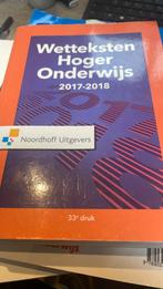 Wetteksten Hoger Onderwijs 2017-2018, Ophalen of Verzenden, Zo goed als nieuw