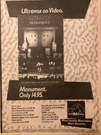 Paginagrote A3 advertentie ULTRAVOX Monument release, Ophalen of Verzenden