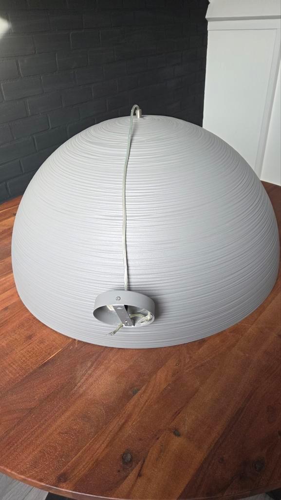 Mooie grijze hanglamp, Huis en Inrichting, Lampen | Hanglampen, Zo goed als nieuw, Minder dan 50 cm, Metaal, Ophalen