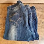 3x EQUITHÈME Rijbroek Texas Denim Blauw/Beige, maat 38, Gebruikt, Dames, Recreatie, Onderkleding
