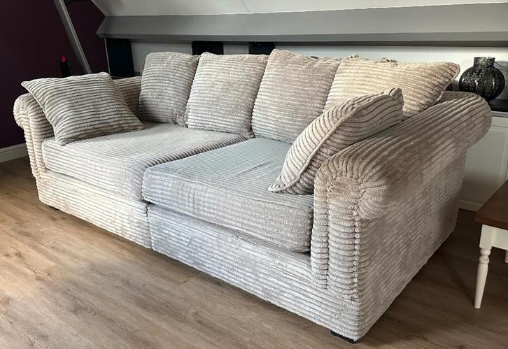 Ribfluwelen Rofra bank., Huis en Inrichting, Banken | Bankstellen, Zo goed als nieuw, Rechte bank, Driepersoons, 200 tot 250 cm